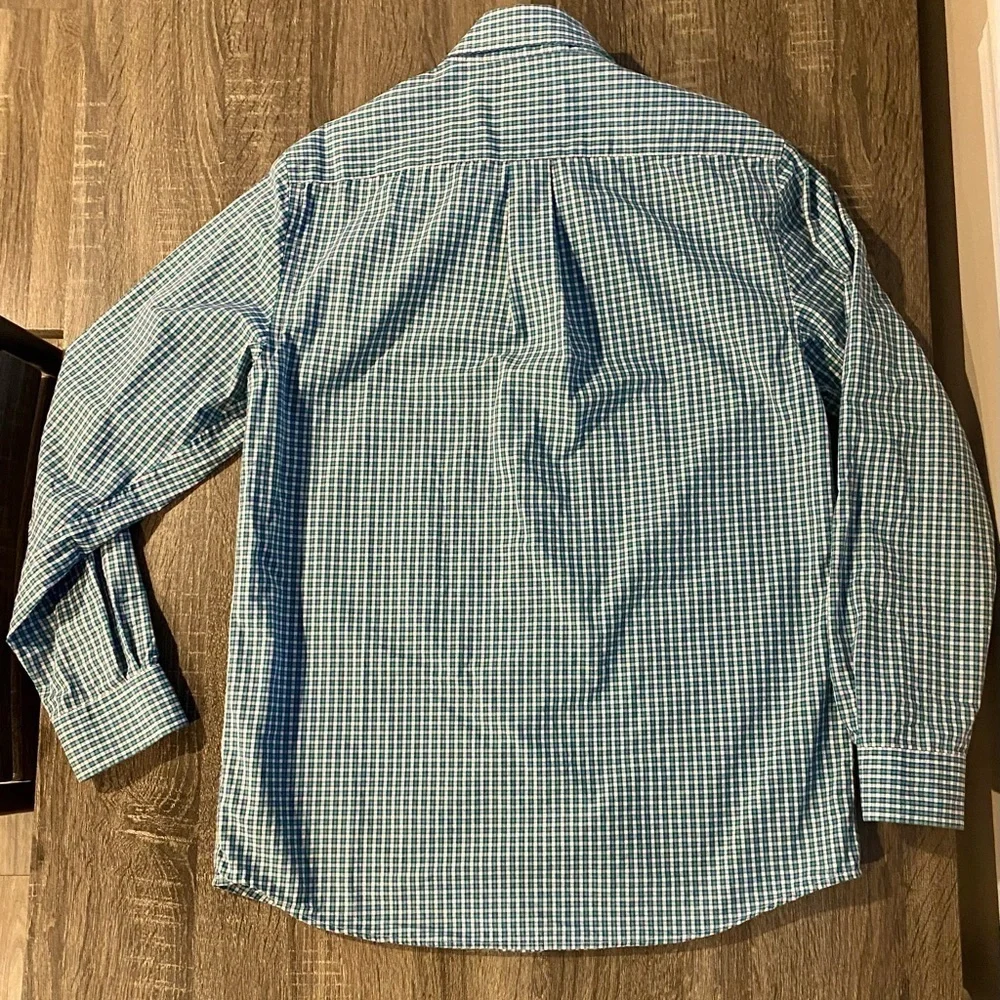 Vineyard Vines Boys Button down whale Dress Shirt nwot worn once green purple​​